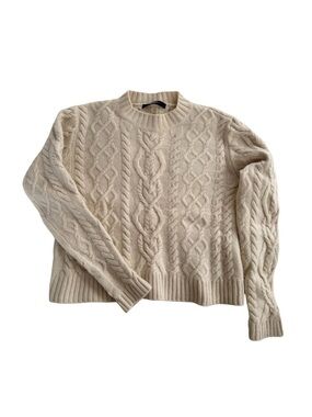 Weekend MaxMara Accordo Cable Knit Cream Sweater